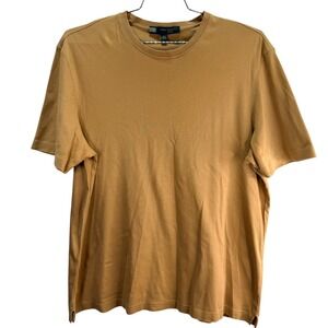 Robert Barakett T-Shirt Mens XXL Tan Pima Cotton Crew Neck Luxury Short Sleeve